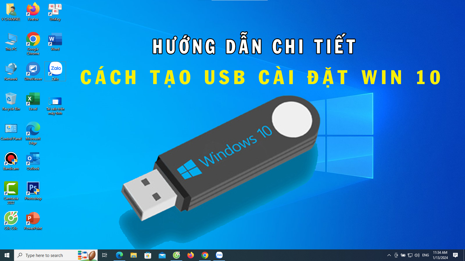Cách tạo USB cài Win 10 22h2 Mới nhất 2025